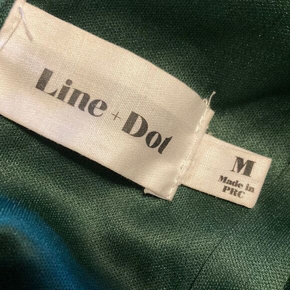 LINE & Dot Lace Bodycon Cutout Mini Dress in Green Size Medium - Picture 7 of 12